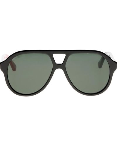 Gucci GG0159SN 003 Aviator Sunglasses - Green