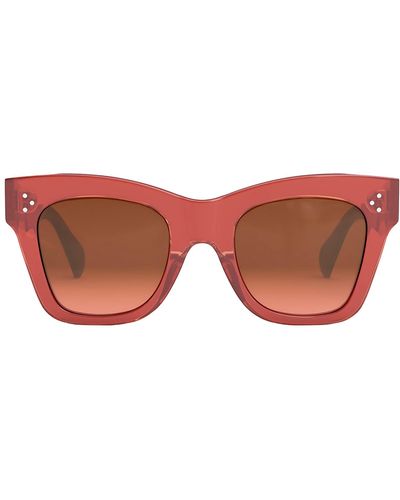 Celine Bold 3 Dots Cl 4004 In 74t Square Sunglasses - Pink