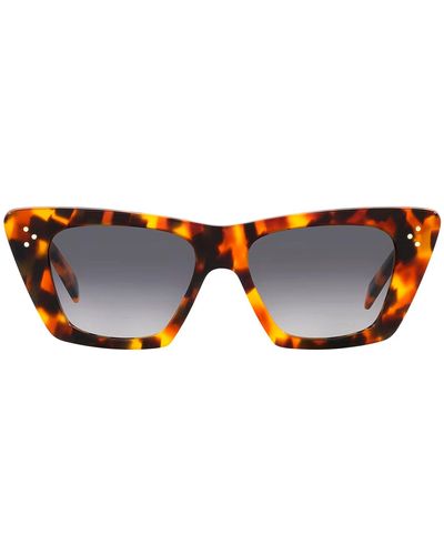 Celine Bold 3 Dots Cl 40187 In 55b Cat Eye Sunglasses - Black