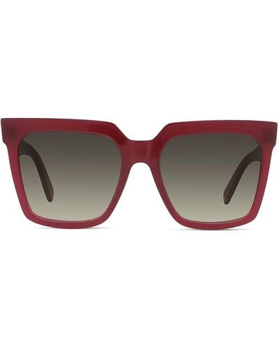 Celine Bold 3 Dots Cl 4055in 69f Oversized Square Polarized Sunglasses - Brown