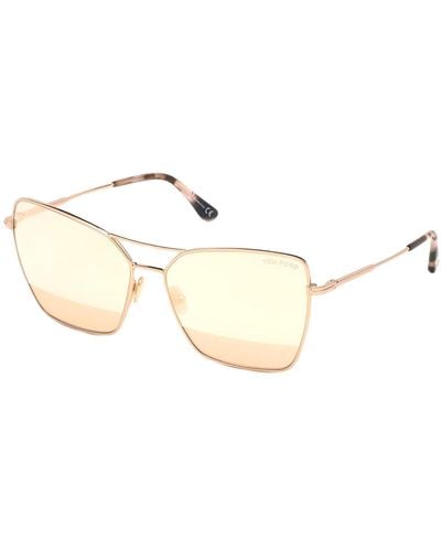 Tom Ford Ft0738 28z Butterfly Sunglasses - Yellow