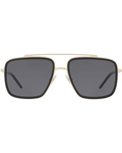 Dolce & Gabbana Dg 2220 02/81 Navigator Polarized Sunglasses - Gray