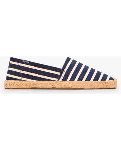 Soludos The Original Espadrille - Classic Stripes - Dark Navy / Ivory - Blue