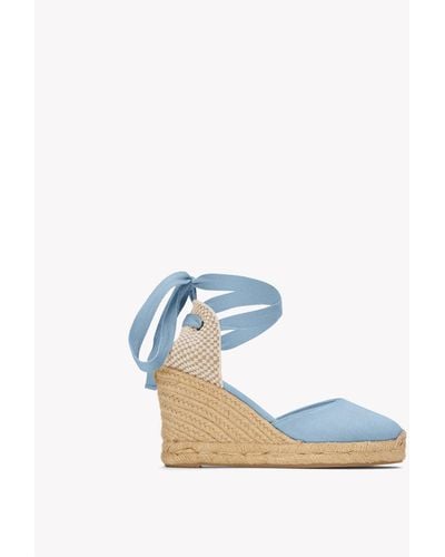 Soludos The Marseille Wedge - Classic - Dolphin Blue - White