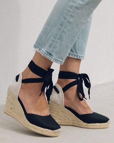 Soludos The Marseille Wedge - Classic - Black - Blue