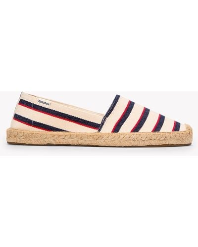Soludos The Original Espadrille - Classic Stripes - Ivory / Navy / Red - Multicolour