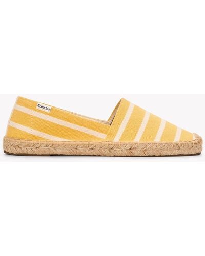 Soludos The Original Espadrille - Classic Stripes - Yellow / Ivory - Natural