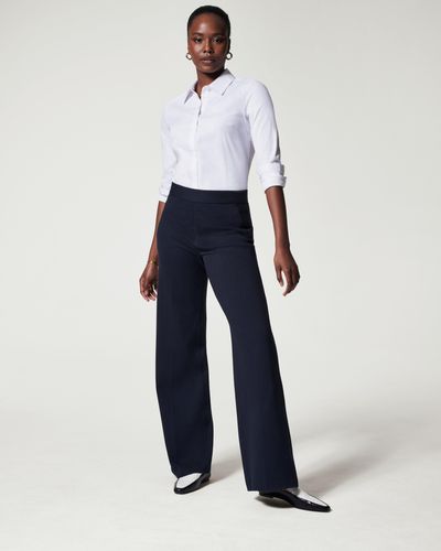 Spanx The Perfect Pant, Wide Leg - Blue