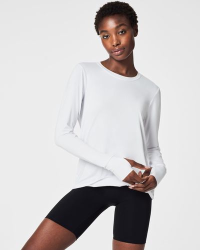 Spanx Butter Wrap Back Long-sleeve Tee - White