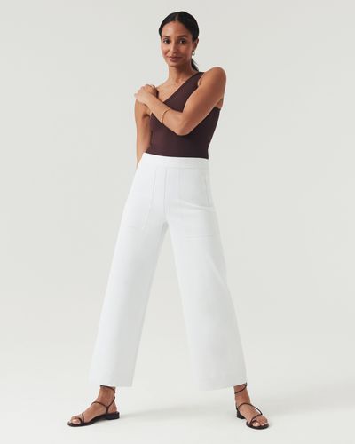 Spanx On-the-go Wide Leg Pant With Ultimate Opacity Technology - White