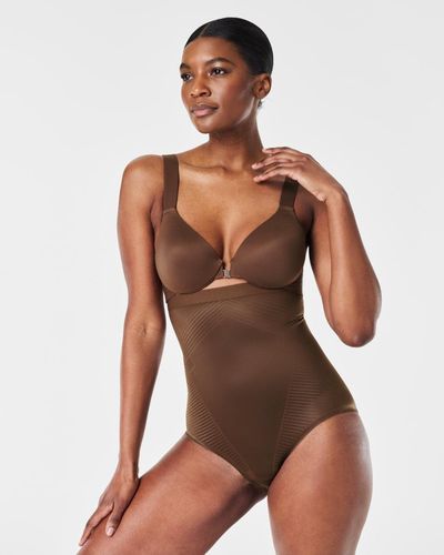Spanx Invisible Shaping High-waisted Brief - Brown