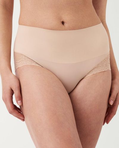 Spanx Undie Tectable Lace Hi Hipster - Natural