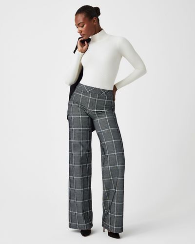 Spanx The Perfect Pant, Wide Leg In Jacquard - White