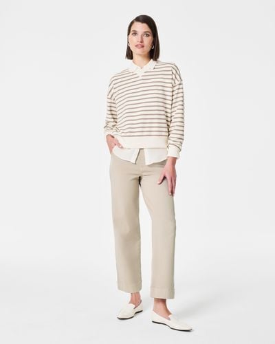 Spanx Stretch Twill Cropped Pant - White
