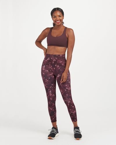 Spanx Booty Boost® Active Contour Rib 7/8 Leggings in Red