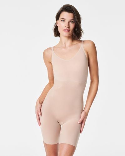Spanx Invisible Shaping Mid-thigh Bodysuit - Natural
