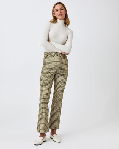 Spanx The Perfect Pant, Kick Flare In Houndstooth Jacquard - White
