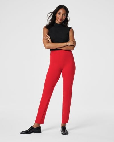 Spanx The Perfect Pant, Slim Straight - Red