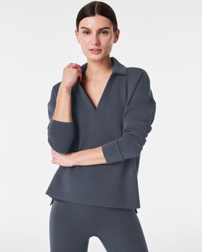 Spanx Airessentials Polo Top - Blue