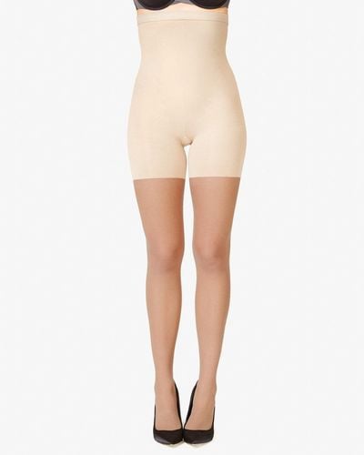 Spanx Shaping High-waisted Mid-thigh Sheers - Natural