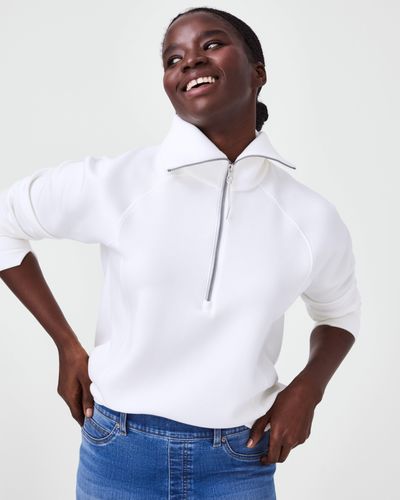 Spanx Airessentials Half Zip - White