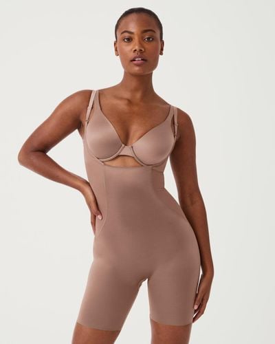 SPANX® OnCore Open-Bust Mid-Thigh Bodysuit