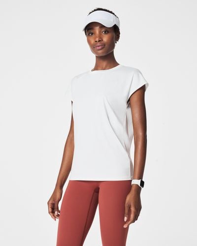 Spanx Butter Cap-sleeve Tee - White
