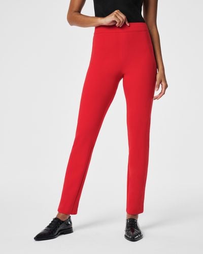 Spanx The Perfect Pant, Slim Straight - Red