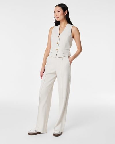 Spanx Carefree Crepe Trouser With No-show Coverage - White