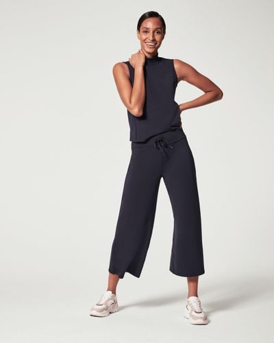 Spanx Airessentials Cropped Wide Leg Pant - Blue