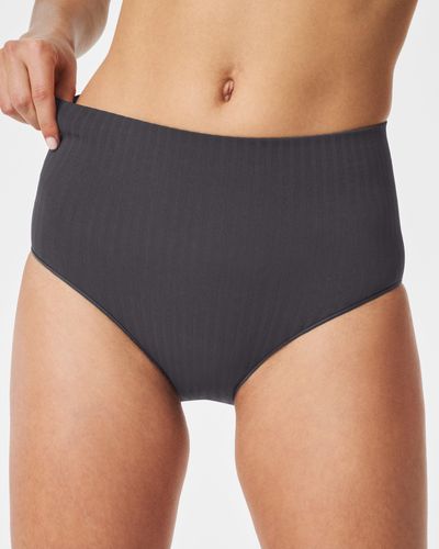 Spanx Seamless Power Sculpting Ecocare Ribbed Brief - Gray