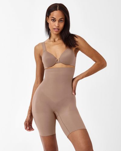 Spanx Seamless Power Sculpting High-waisted Mid-thigh Short - Multicolor