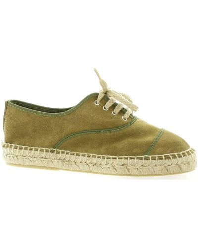 Pao Espadrilles Espadrille cuir velours - Vert