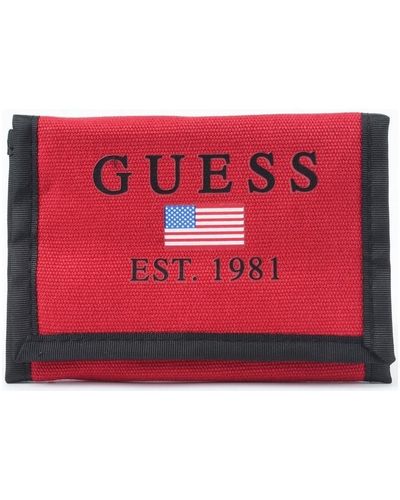 Guess Portefeuille american flag - Rouge