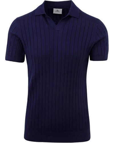 Suitable T-shirt Polo Tyler Navy - Bleu