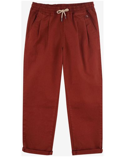 Oxbow Pantalon Pantalon élastiqué fit loose canvas P2RAMON - Rouge