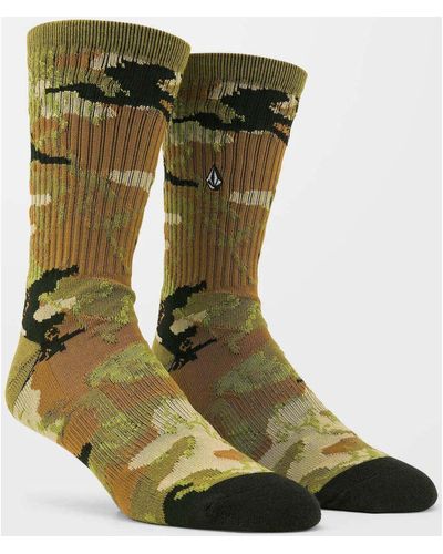 Volcom Chaussettes Calcetines Stoney Stone - Camouflage - Vert