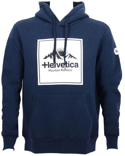 Helvetica Sweat-shirt VISCOMPTE - Bleu
