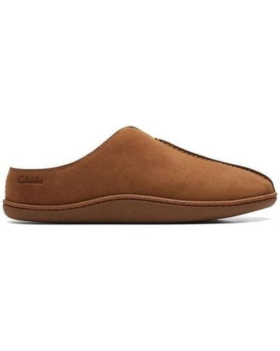 Clarks Chaussons Home Mule - Marron