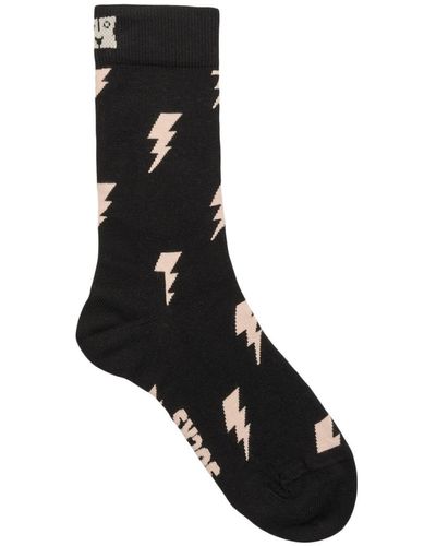 Happy Socks Chaussettes hautes FLASH - Noir