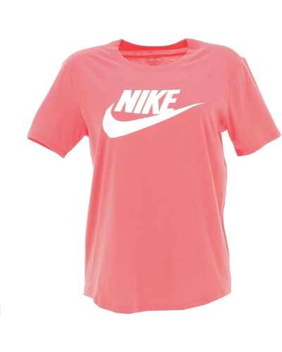 Nike T-shirt W nsw tee essntl icn ftra - Rose