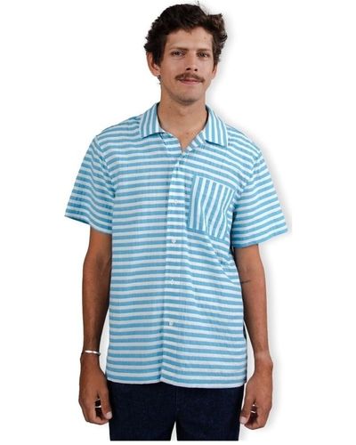 Brava Fabrics Chemise Stripes Shirt - Blue - Bleu