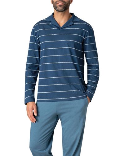 EMINENCE Pyjamas / Chemises de nuit Pyjama long coton rayé - Bleu