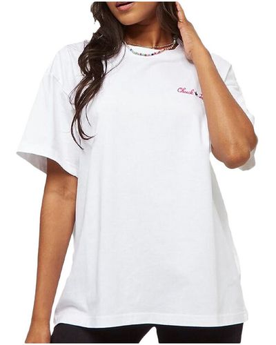 Converse T-shirt 10023729-A02 - Blanc