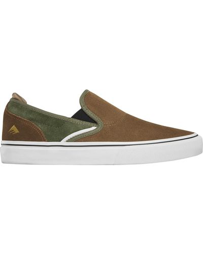 Emerica Chaussures de Skate WINO G6 SLIP-ON BROWN GREEN - Marron