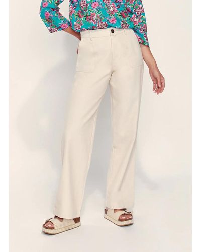 La Fiancee Du Mekong Pantalon Pantalon droit coton épais LINE - Blanc