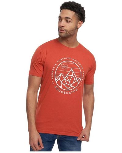 Crosshatch T-shirt Talung - Rouge
