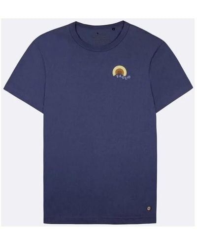 Faguo T-shirt - LUGNY T-SHIRT COTTON - Bleu