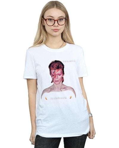 David Bowie T-shirt My Love For You - Blanc