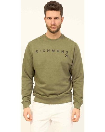 Richmond X Sweat-shirt Sweat-shirt à col rond Richmond en coton mélangé - Vert